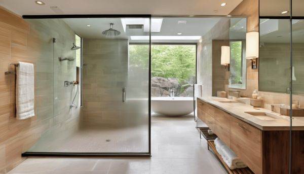Aménager une douche ouverte sans porte qui ne projette pas d’eau